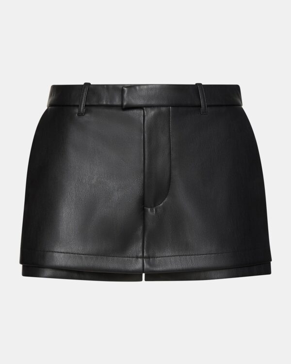 RODIN FAUX LEATHER SKORT BLACK - Image 7